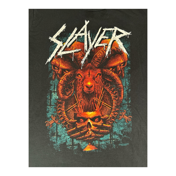 Slayer Black T-Shirt Goat Demonic Print - Picture 1 of 4